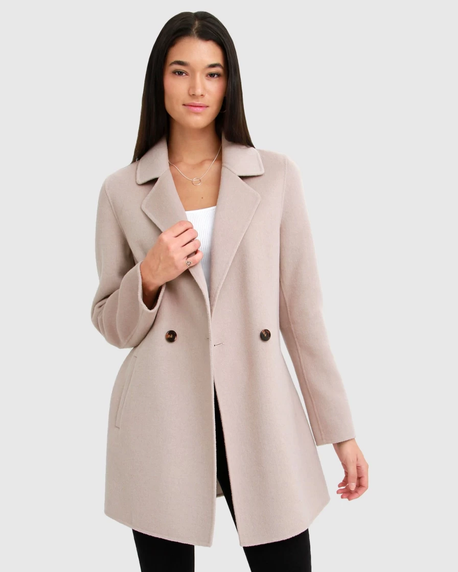 Belle & Bloom Women's Electric Feel Sand Drawstring Trench Coat