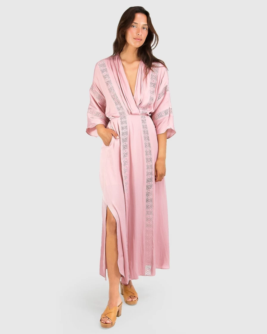 Belle & Bloom Women's Hideaway Maxi Dress - Wild Orchid Floral Print Long Summer Dress