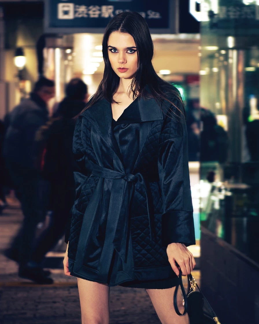 Belle & Bloom Women's Ace Of Spades Black Velvet Coat