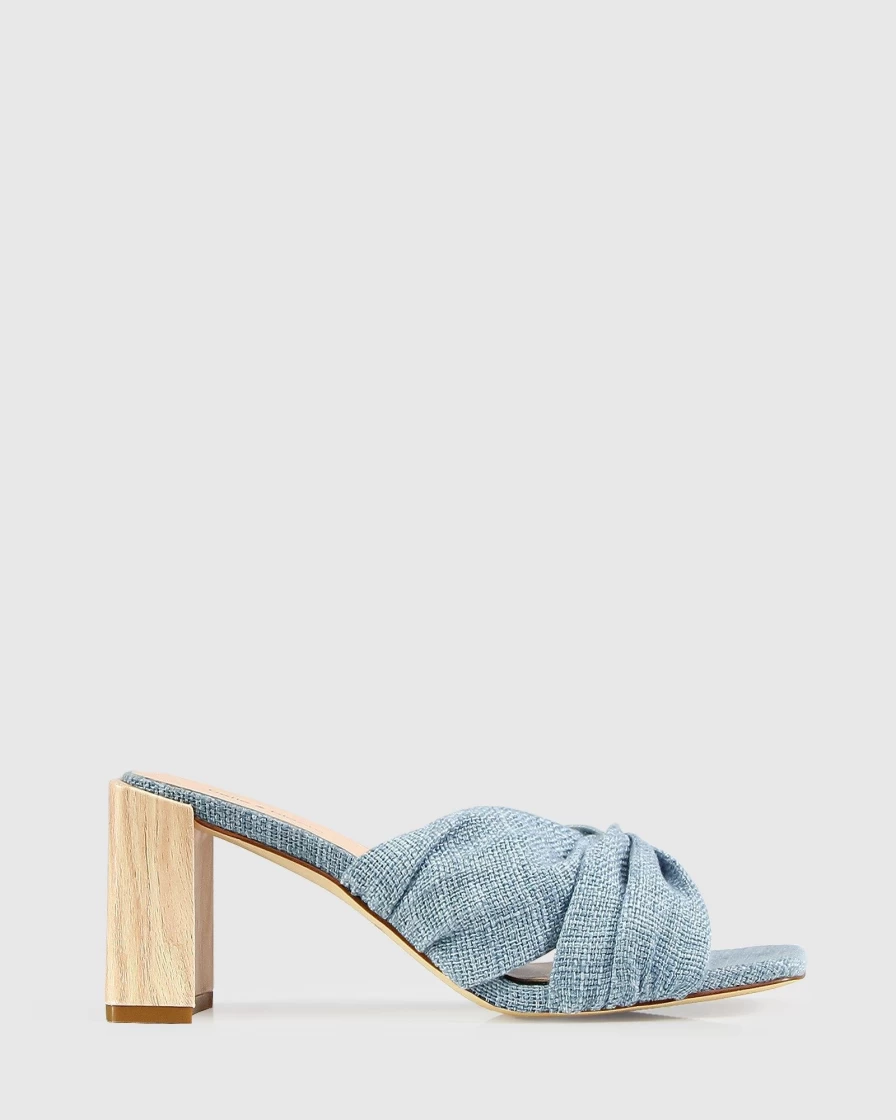 Belle & Bloom Women's Blue Lust For Life Mules | Comfortable Slip-On Shoes
