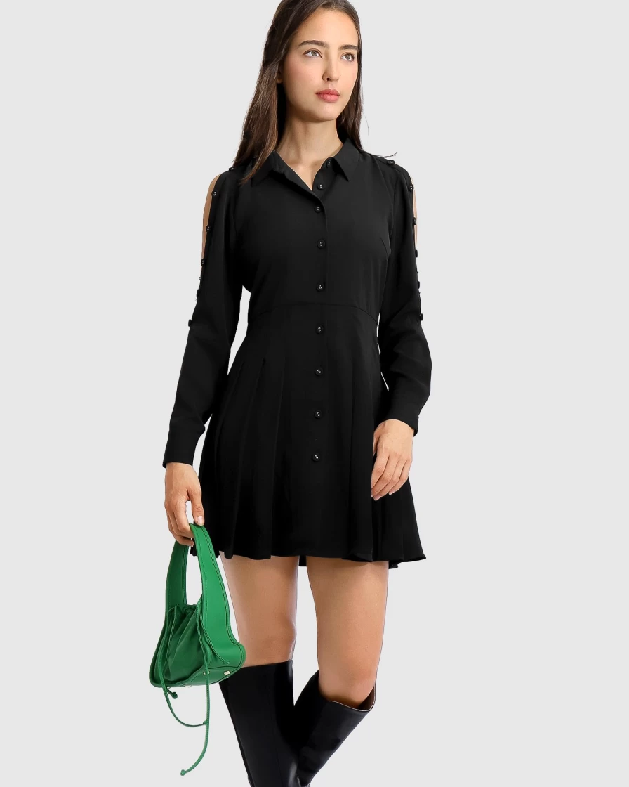 Belle & Bloom Women's Boy Meets Girl Mini Dress in Black - Stylish & Trendy