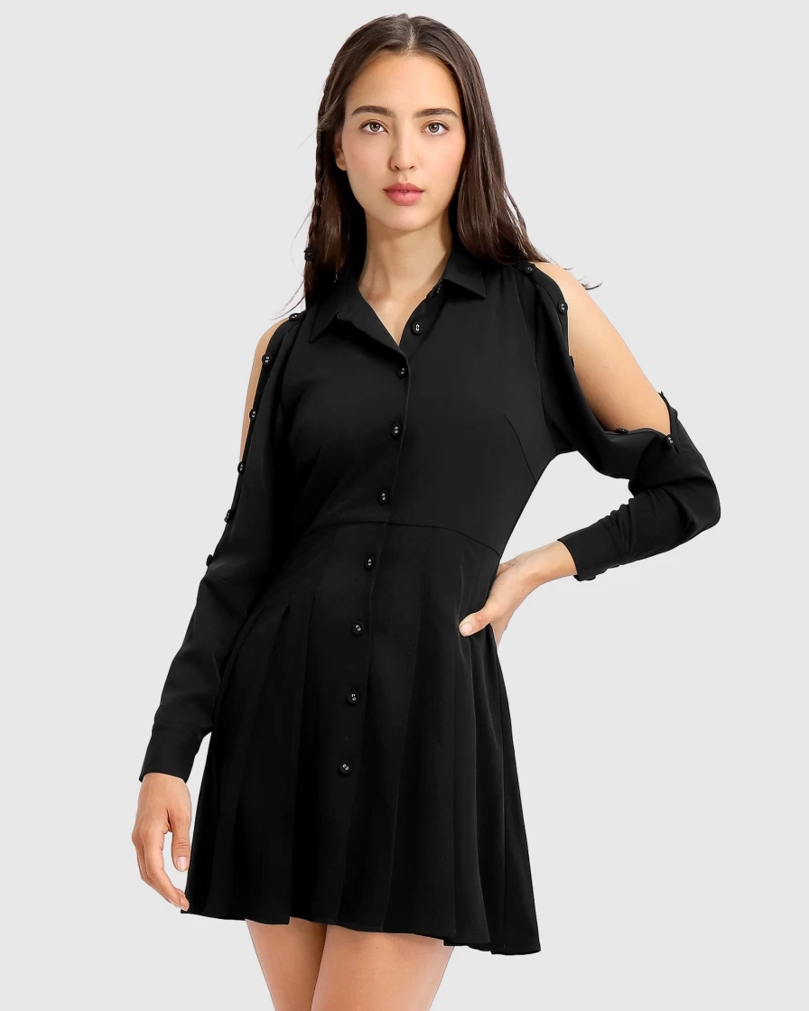 Belle & Bloom Women's Black Mini Dress - Boy Meets Girl Style