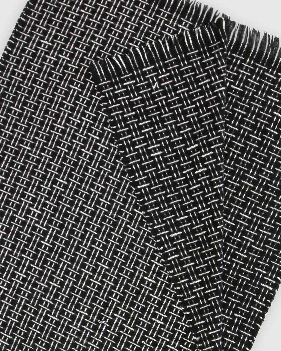 Belle & Bloom Women's Black Textured Scarf - Downtown Style Winter Accessory