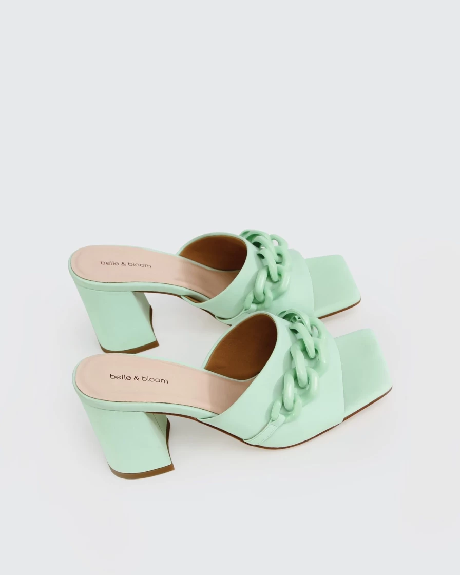 Belle & Bloom Women's Mint Walking With You Mule Sandals