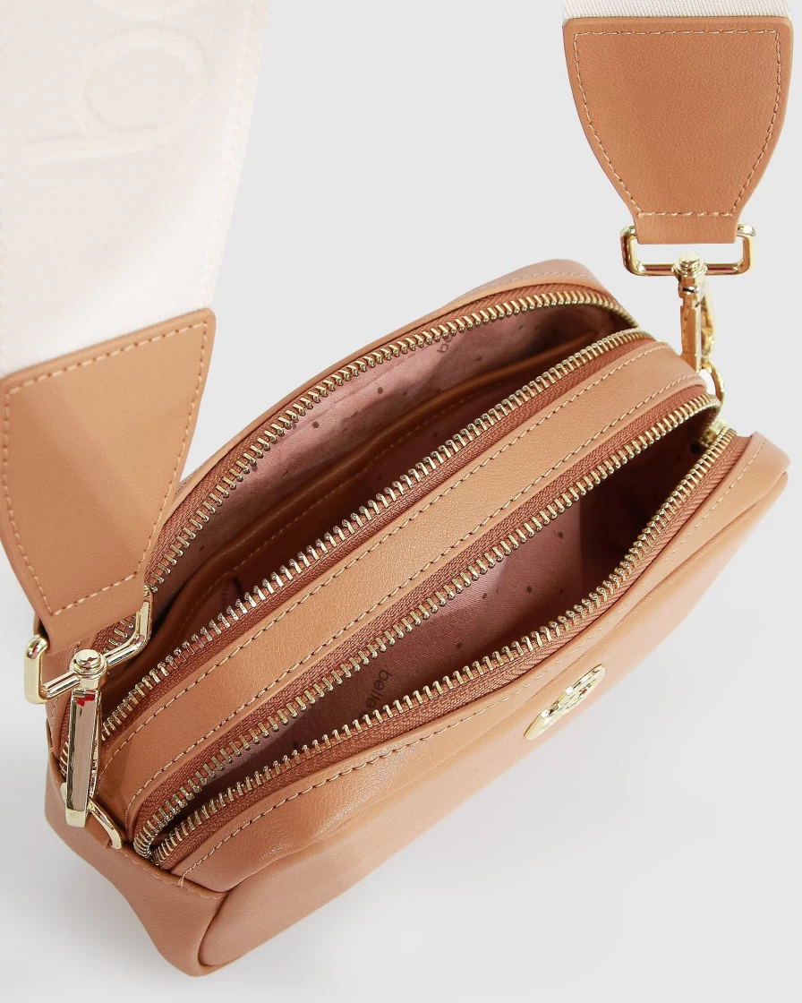 Belle & Bloom Women's Tan Made You Look Vintage Camera Bag for Women - Stylish & Functional