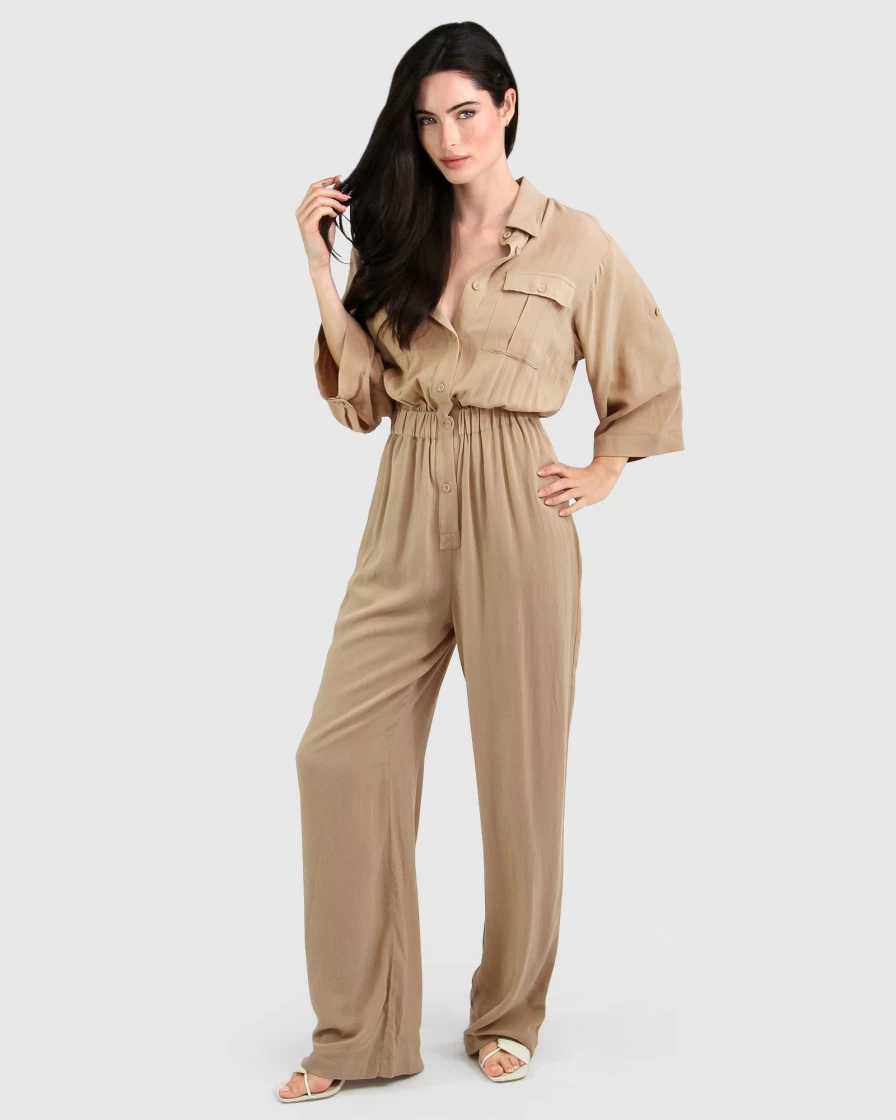 Belle & Bloom Women's Latte Art Of Escape Jumpsuit - Casual Boho Romper