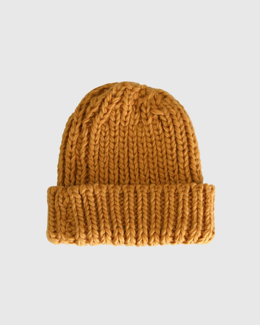 Belle & Bloom Women's Winter's Kiss Beanie in Cinnamon - Cozy Knit Hat for Cold Weather