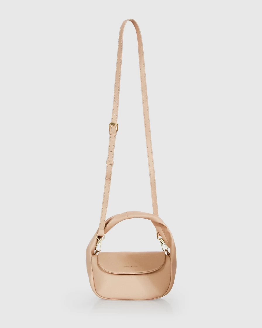 Belle & Bloom Women's Twisted Hearts Clutch in Latte - Stylish Handbag for Women