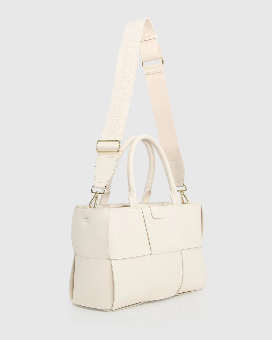 Belle & Bloom Women's Cream Long Way Home Woven Tote Bag