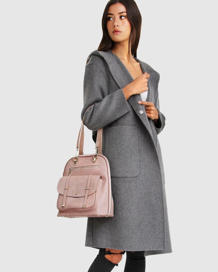 Belle & Bloom Women's Dark Grey Oversized Wool Blend Coat - Walk This Way Style