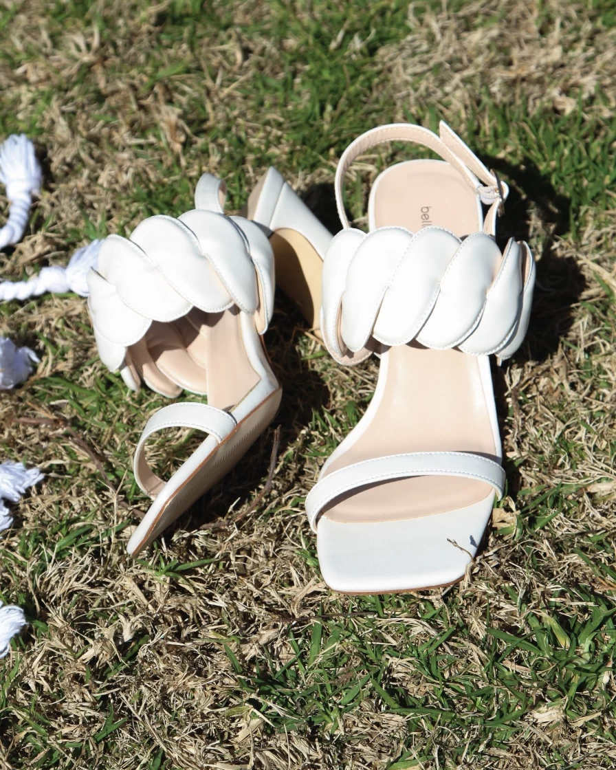 Belle & Bloom Women's Cream This Is It Slingback Heel - Elegant Low Block Heels
