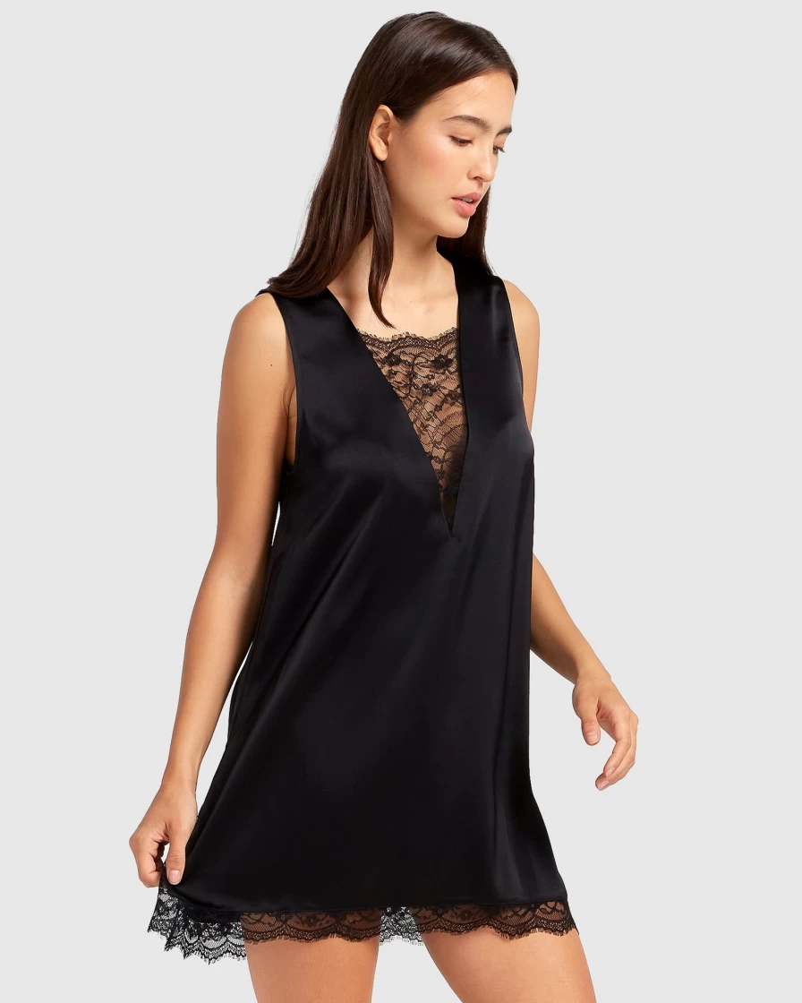 Belle & Bloom Women's Black Lace Mini Dress - Sexy After Party Dress