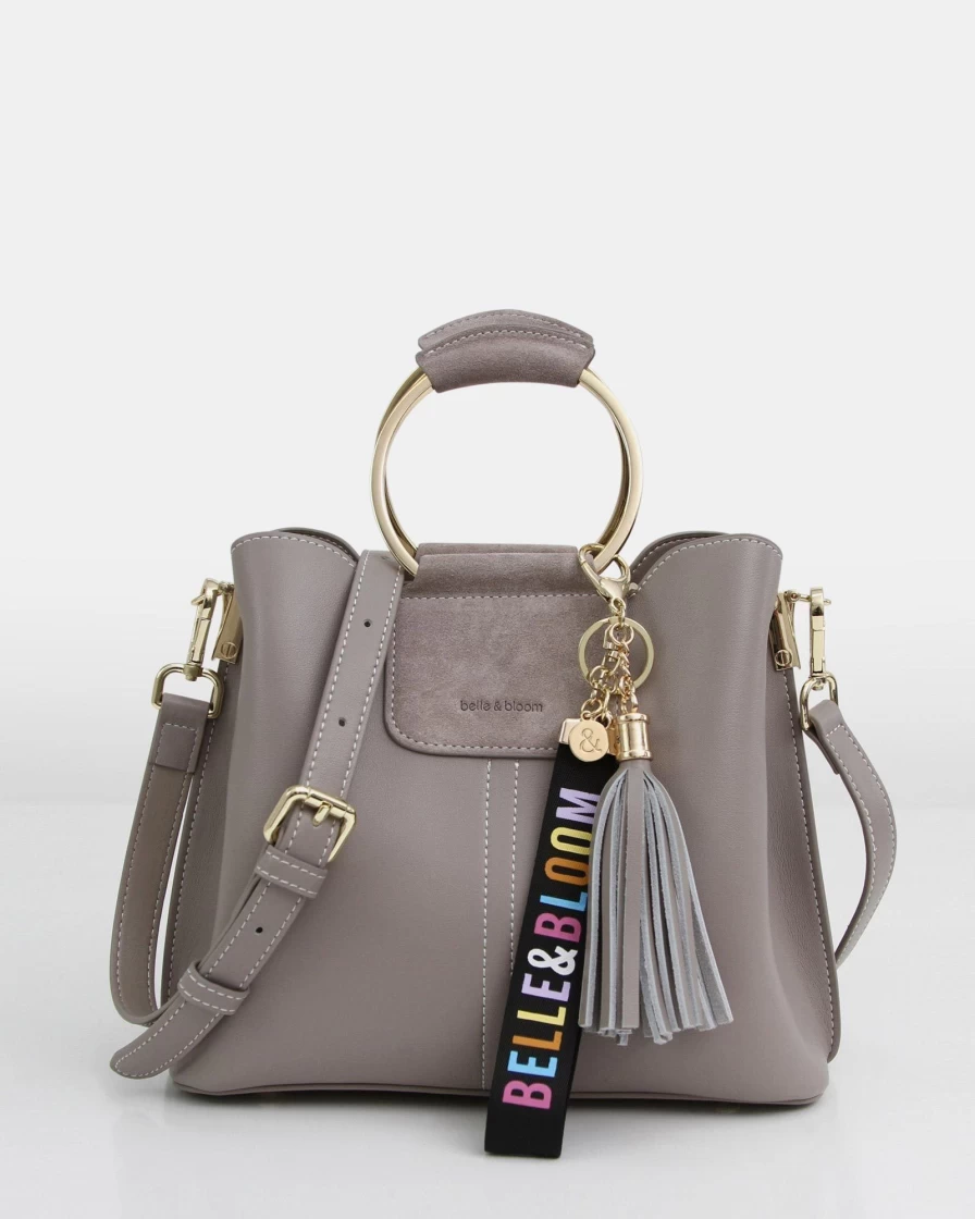 Belle & Bloom Women's Grey Twilight Leather Crossbody Bag