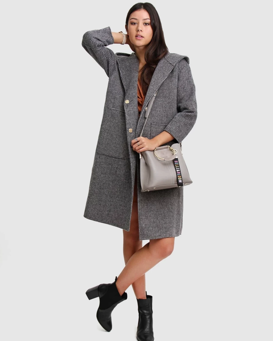 Belle & Bloom Women's Grey Twilight Leather Crossbody Bag - Stylish & Functional Handbag for Everyday Use