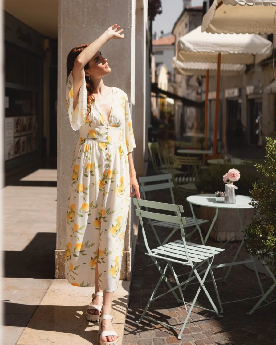 Belle & Bloom Women's Crazy Love Floral Button Up Dress - Orchard Print Summer Dress