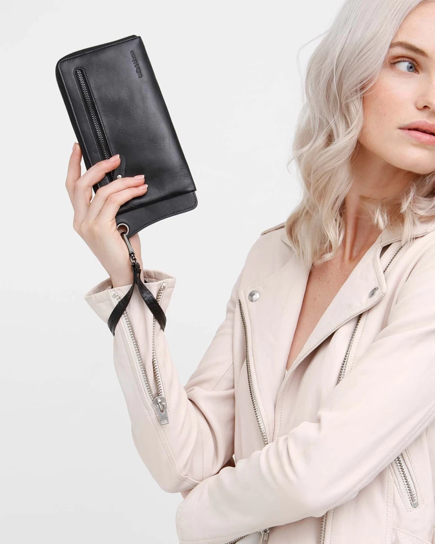 Belle & Bloom Women's Penelope Genuine Leather Wallet in Black - Stylish & Durable