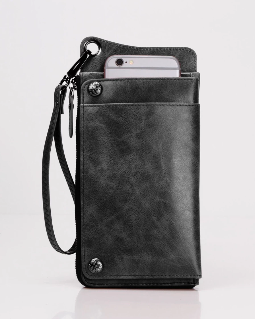 Belle & Bloom Women's Penelope Leather Wallet - Black Genuine Leather Fashionable & Slim Design