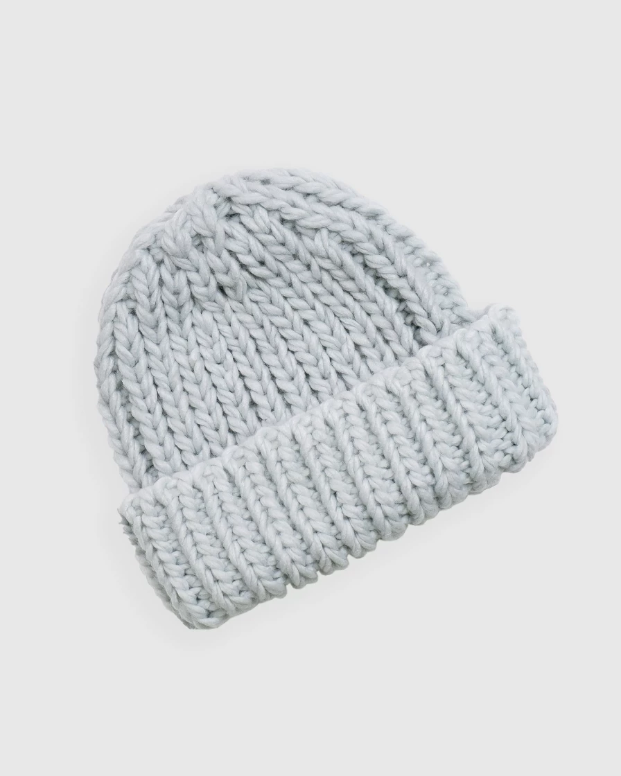 Belle & Bloom Women's Winter's Kiss Beanie - Light Grey Knit Hat for Women