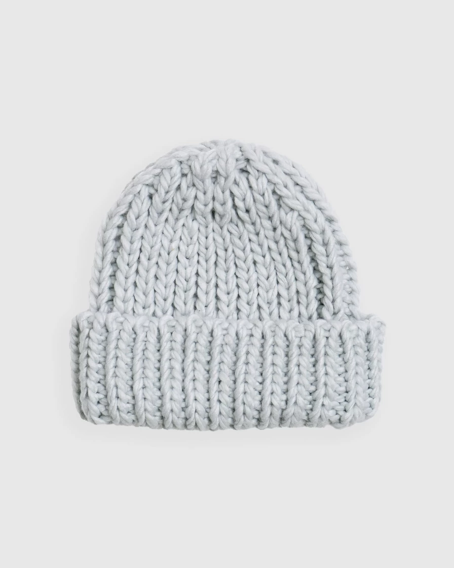 Belle & Bloom Women's Winter's Kiss Beanie - Light Grey Knit Hat for Women