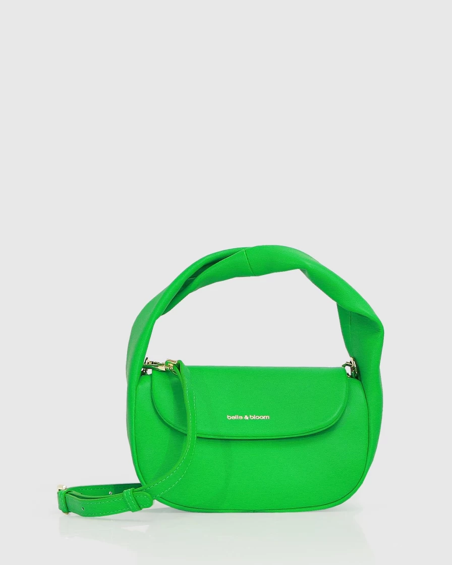 Belle & Bloom Women's Emerald Green Twisted Hearts Clutch Purse
