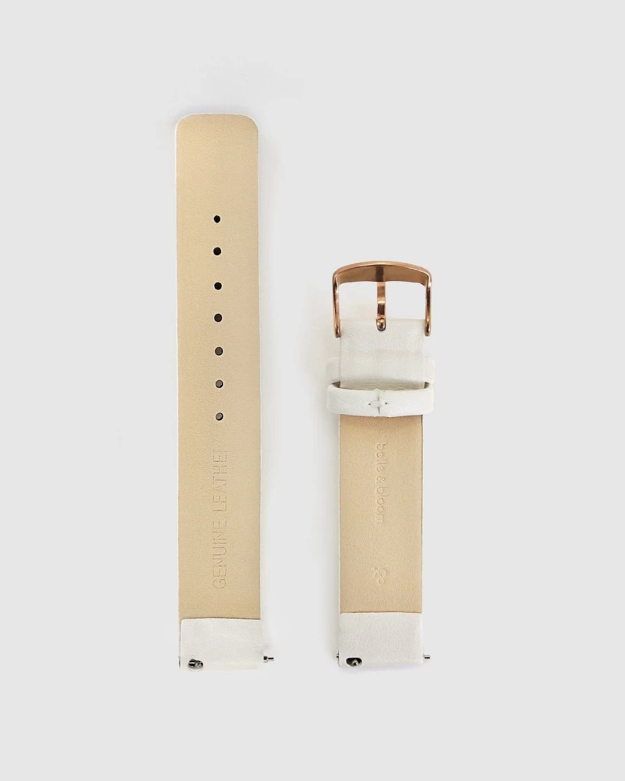 Belle & Bloom Women's Ivory Leather Watch Strap - Barcelona Story Final Sale