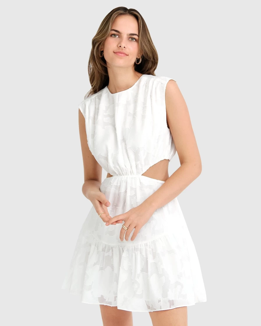 Belle & Bloom Women's Lovesick White Mini Dress - Elegant & Chic