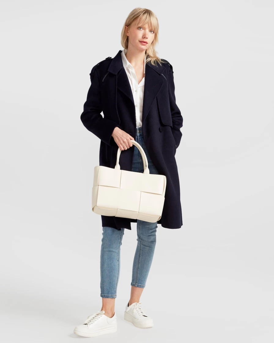 Belle & Bloom Women's Navy Wool Blend Coat - Palm City Style
