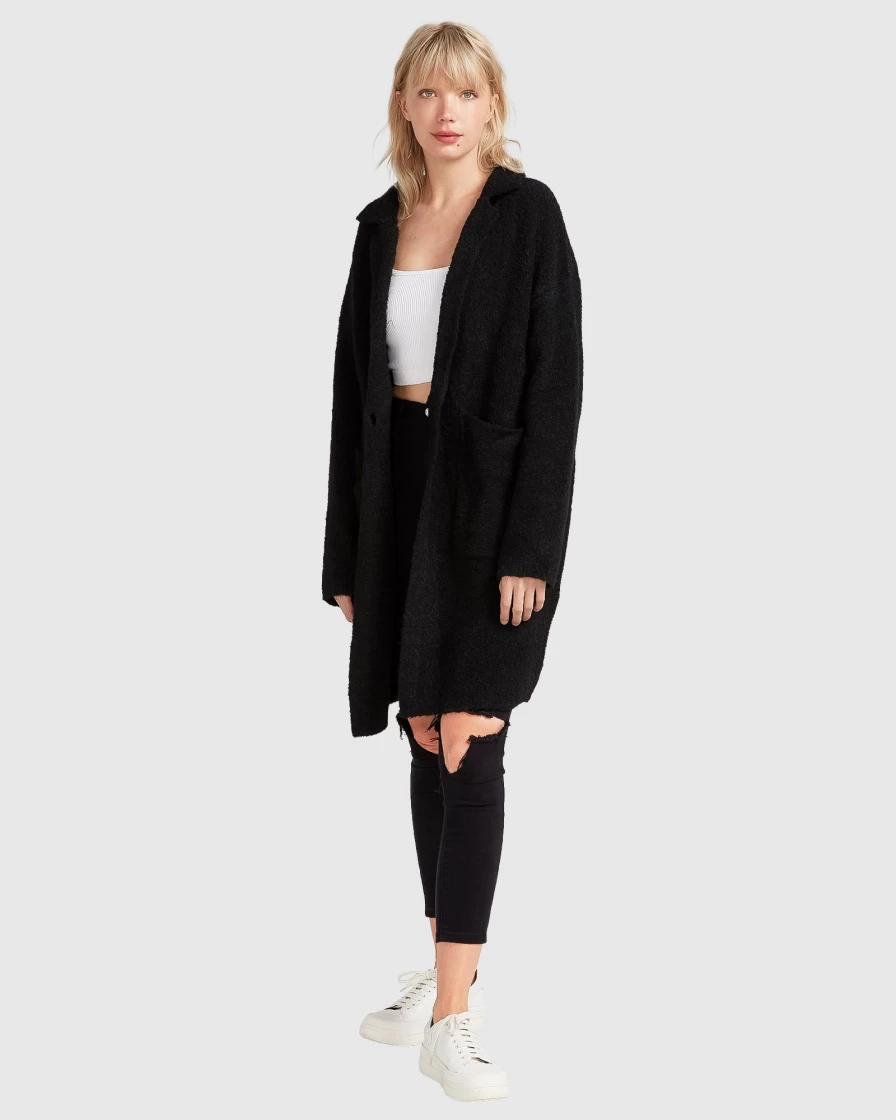 Belle & Bloom Women's Sustainable Black Blazer Cardigan - Days Go By Style