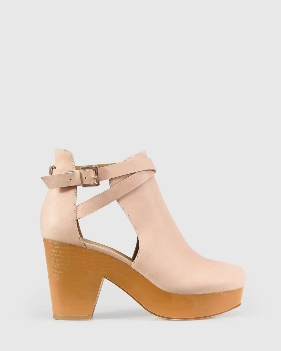 Belle & Bloom Women's Fearless Clog Ankle Boot in Blush - Comfortable & Stylish Casual Shoes