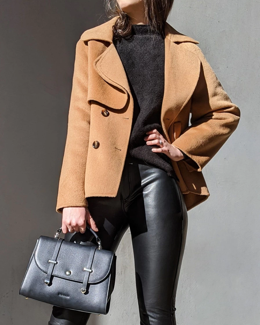 Belle & Bloom Women's Wool Blend Peacoat Coat in Camel - I'M Yours Winter Outerwear
