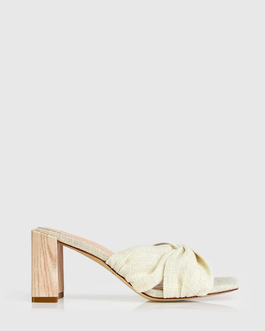 Belle & Bloom Women's Lust For Life Mule in Natural - Comfortable Slide Sandals