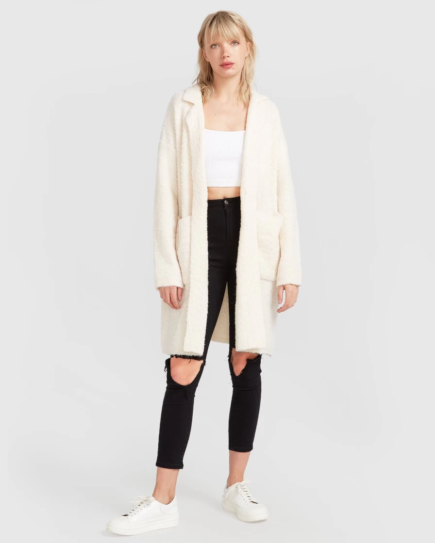 Belle & Bloom Women's Sustainable Cream Blazer Cardigan - Days Go By Style