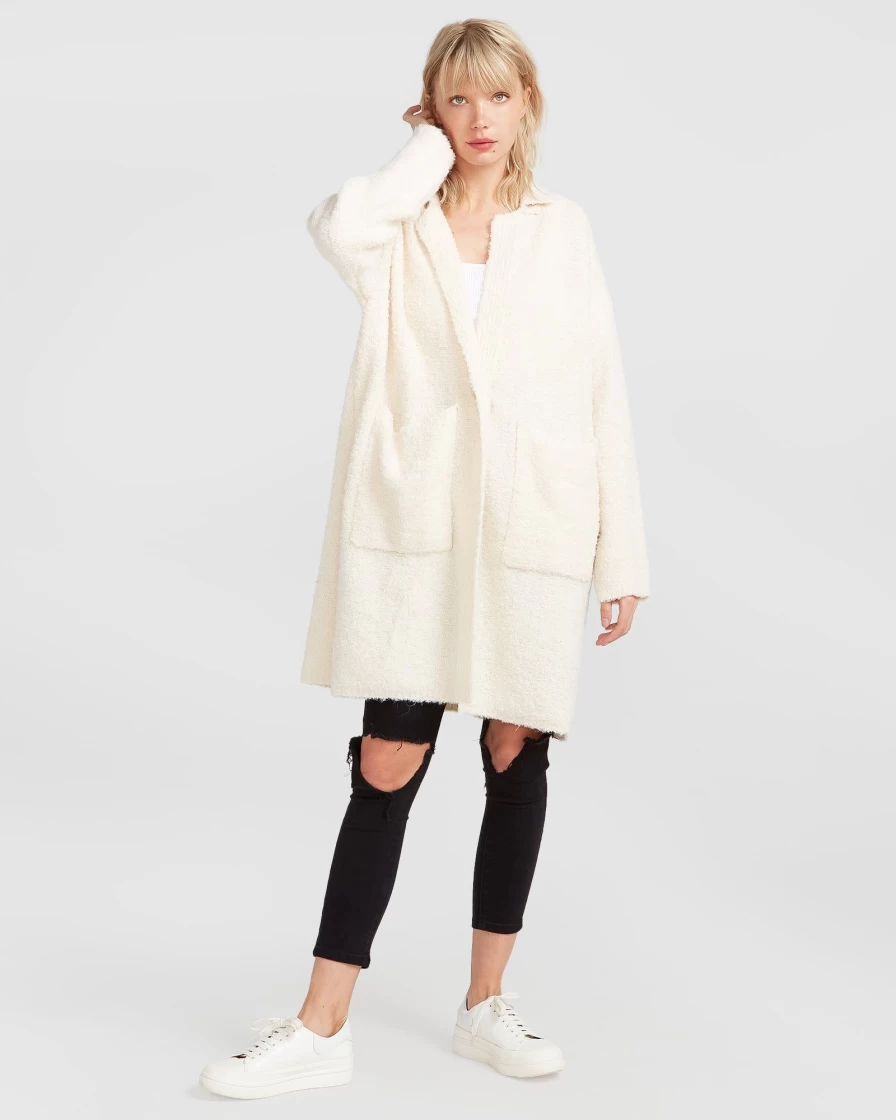 Belle & Bloom Women's Sustainable Cream Blazer Cardigan - Days Go By Style