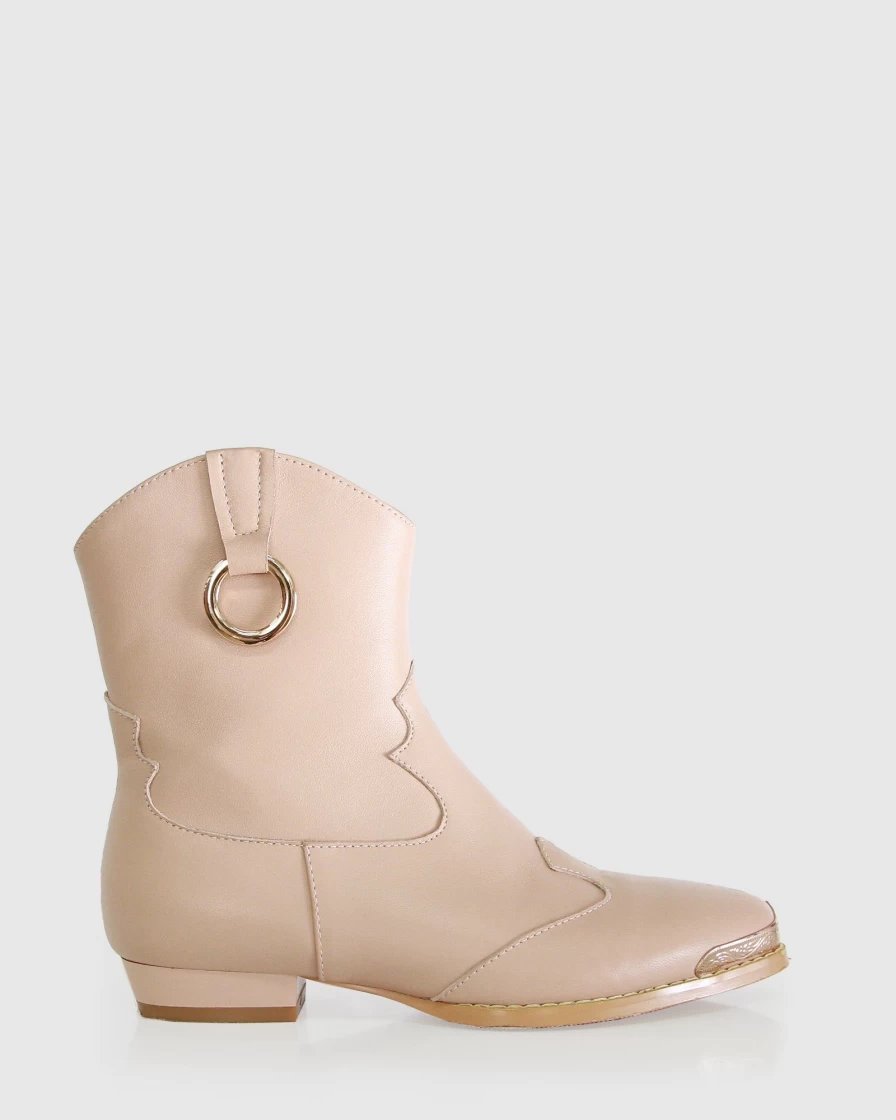 Belle & Bloom Girls' Dallas Mini Western Boot in Dusty Pink - Stylish Kids Cowboy Boots