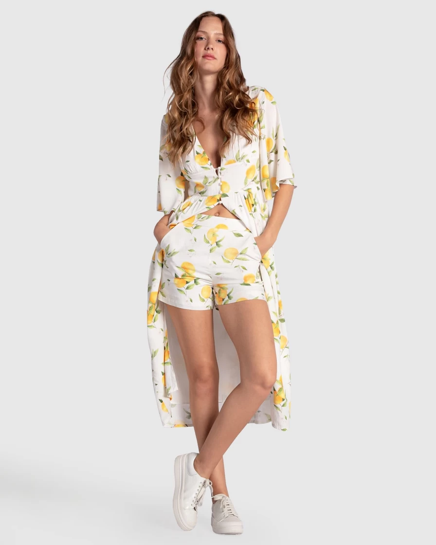 Belle & Bloom Women's Wonderland Shorts - Orchard Print Casual Summer Shorts