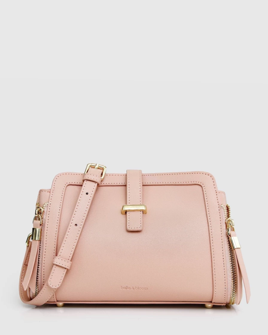 Belle & Bloom Women's Cross-Body Bag in Dusty Rose - Stylish Shoulder Purse for Everyday Use