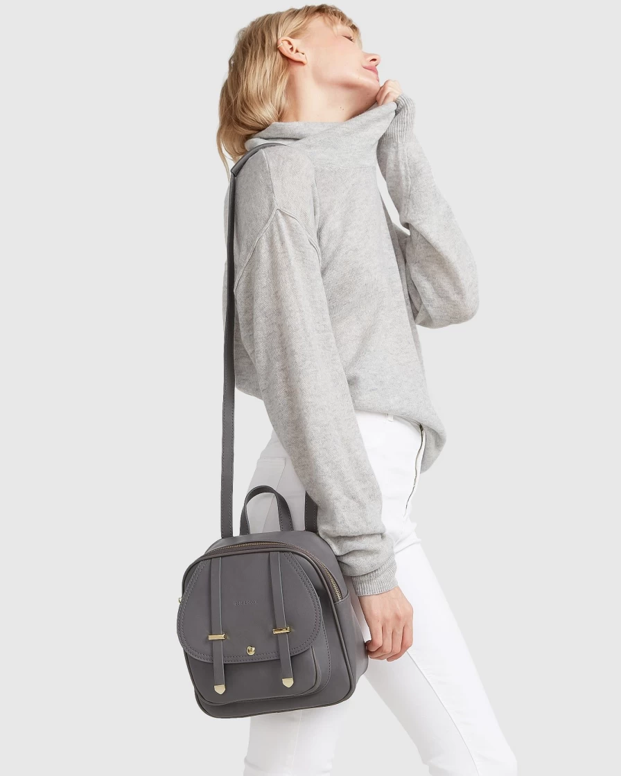 Belle & Bloom Women's Grey Cashmere Knit Sweater - Soft & Cozy Simple Pleasures Collection