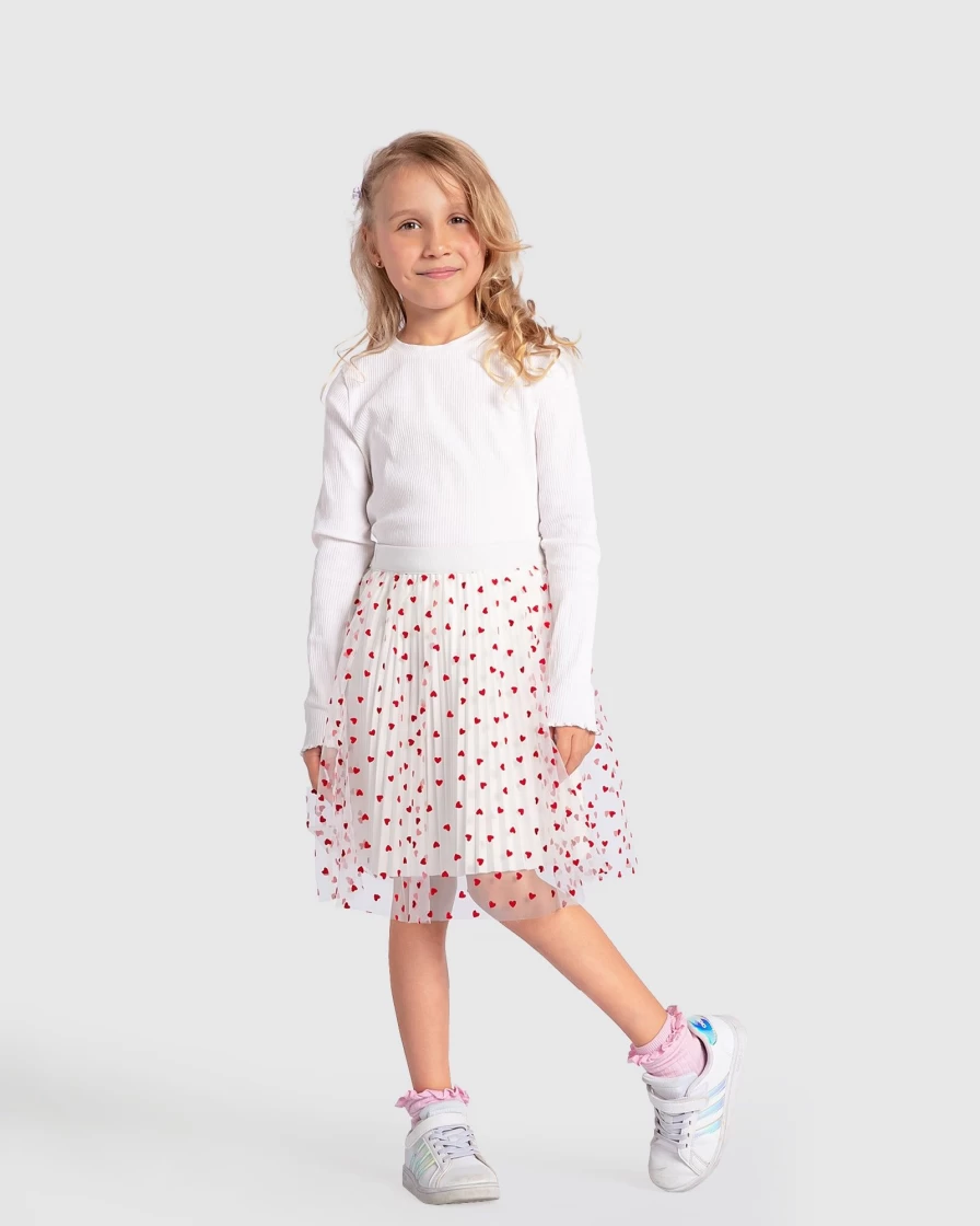 Belle & Bloom Women's Reversible White Skirt - In My Heart Design