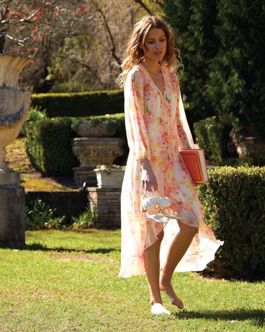 Belle & Bloom Women's Floral Bouquet Beautiful Escape Dress - Elegant Flowy Summer Dress