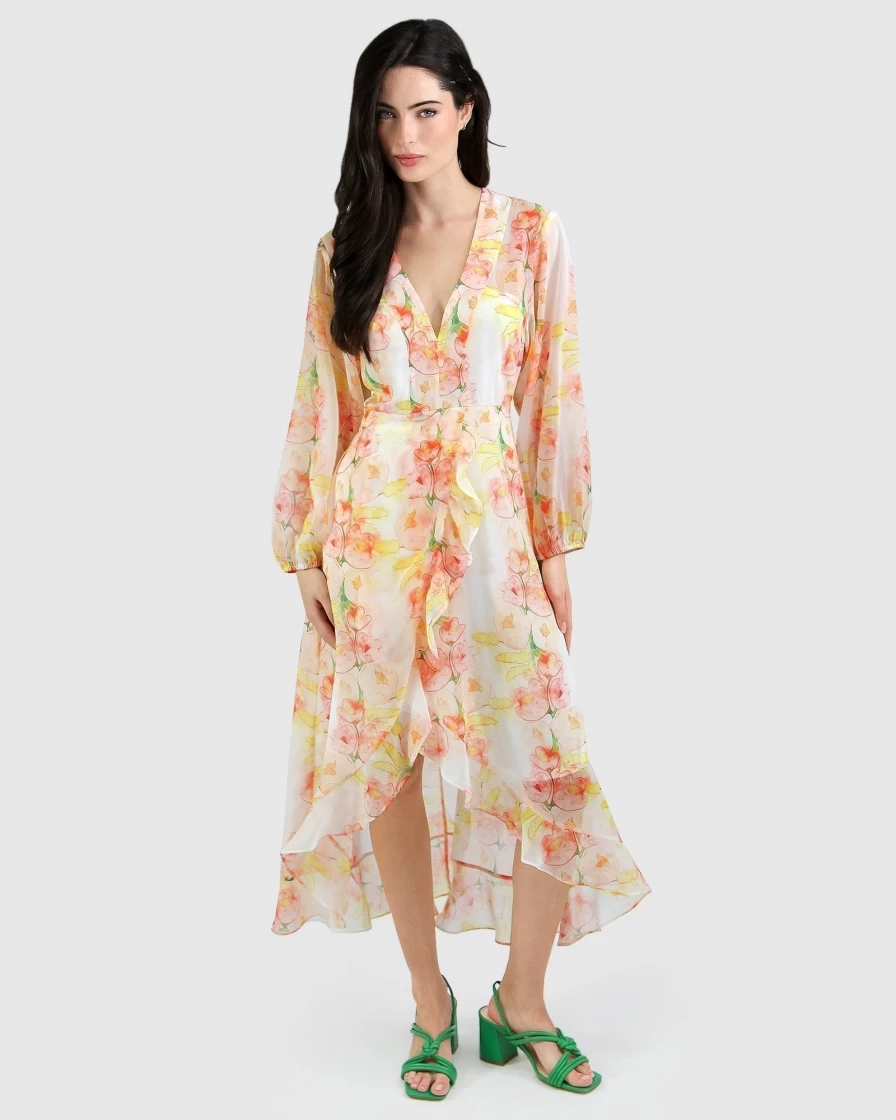 Belle & Bloom Women's Floral Bouquet Beautiful Escape Dress - Elegant Flowy Summer Dress